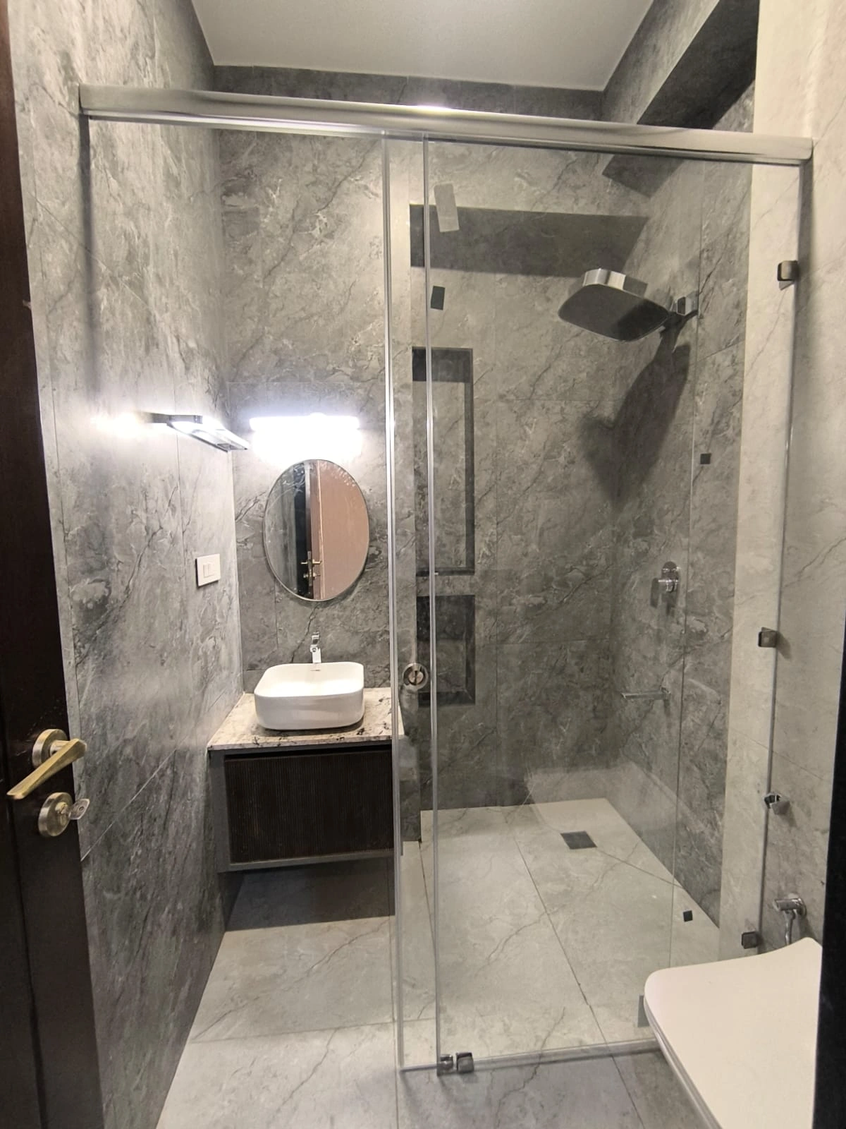 Custom Frosted Partition & Door System